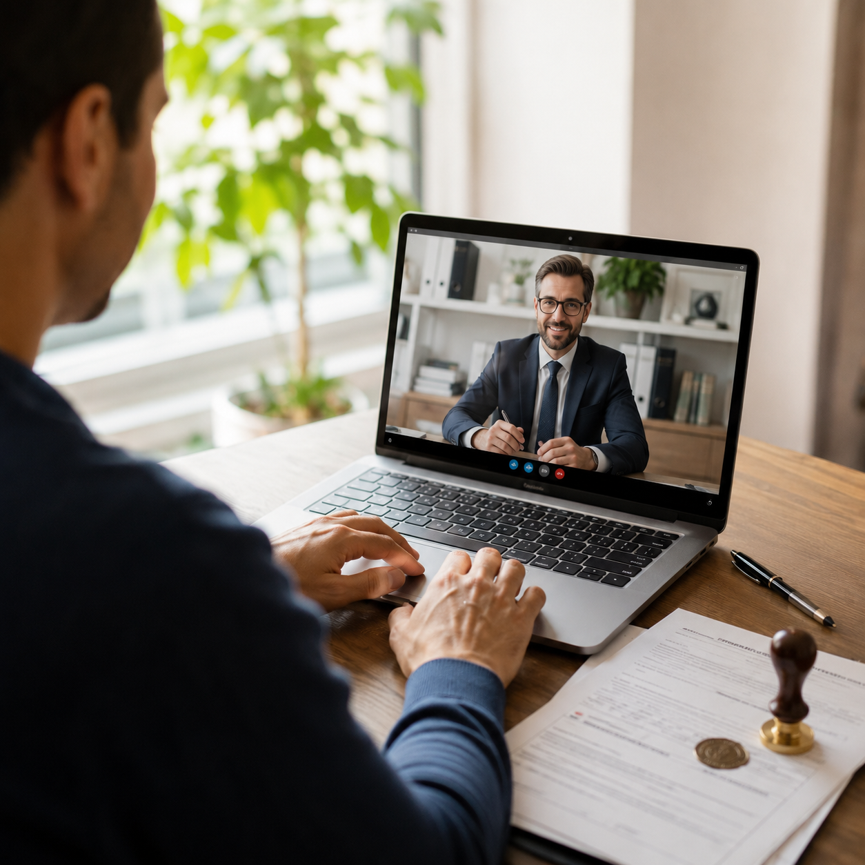 Videoconferencia con el Notario
